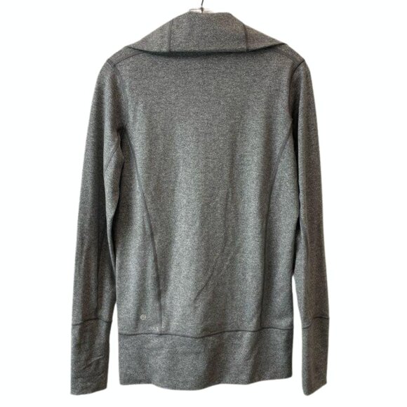 Lululemon In Stride Jacket Heathered Slate Sz 8 Thumb Holes Running - Picture 4 of 7